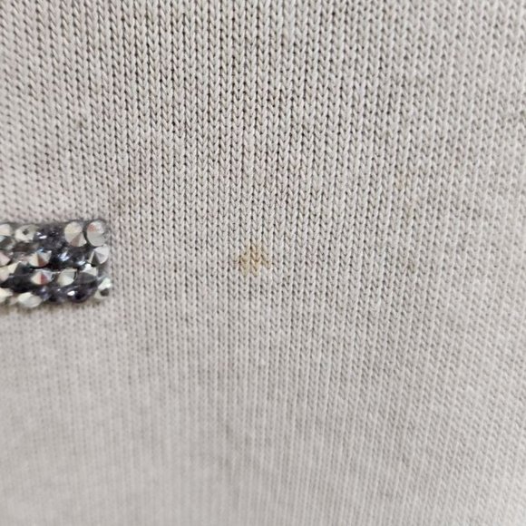 Elissia Blouse Women's Size M Beige Cursive Long Sleeve Made in Italy - Picture 16 of 16